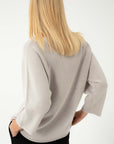 PURE WOOL LOOSE FIT BEIGE SWEATER