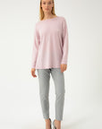 PURE WOOL OVERSIZED PINK SWEATER