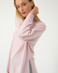 PURE WOOL OVERSIZED PINK SWEATER