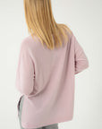 PURE WOOL OVERSIZED PINK SWEATER