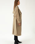 LONG BROWN TRENCH COAT