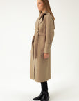 LONG BROWN TRENCH COAT