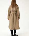 LONG BROWN TRENCH COAT