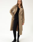 LONG BROWN TRENCH COAT