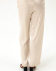 STRAIGHT-LEG BEIGE LIGHTWEIGHT TROUSERS