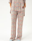 STRAIGHT VISCOSE TROUSERS WITH PRINT