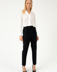 TAPERED SUIT BLACK TROUSERS