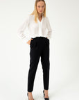 TAPERED SUIT BLACK TROUSERS