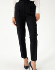 TAPERED SUIT BLACK TROUSERS