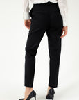 TAPERED SUIT BLACK TROUSERS