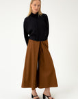 ORGANIC COTTON CULOTTES WITH DEEP PLEAT