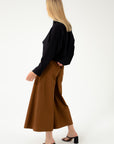 ORGANIC COTTON CULOTTES WITH DEEP PLEAT