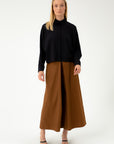 ORGANIC COTTON CULOTTES WITH DEEP PLEAT