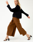 ORGANIC COTTON CULOTTES WITH DEEP PLEAT