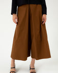 ORGANIC COTTON CULOTTES WITH DEEP PLEAT