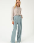 DUST BLUE WIDE-LEG TROUSERS