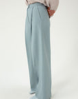 DUST BLUE WIDE-LEG TROUSERS