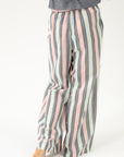 WIDE-LEG STRIPED TROUSERS WITH LINEN