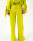 WIDE-LEG TROUSERS IN LIME