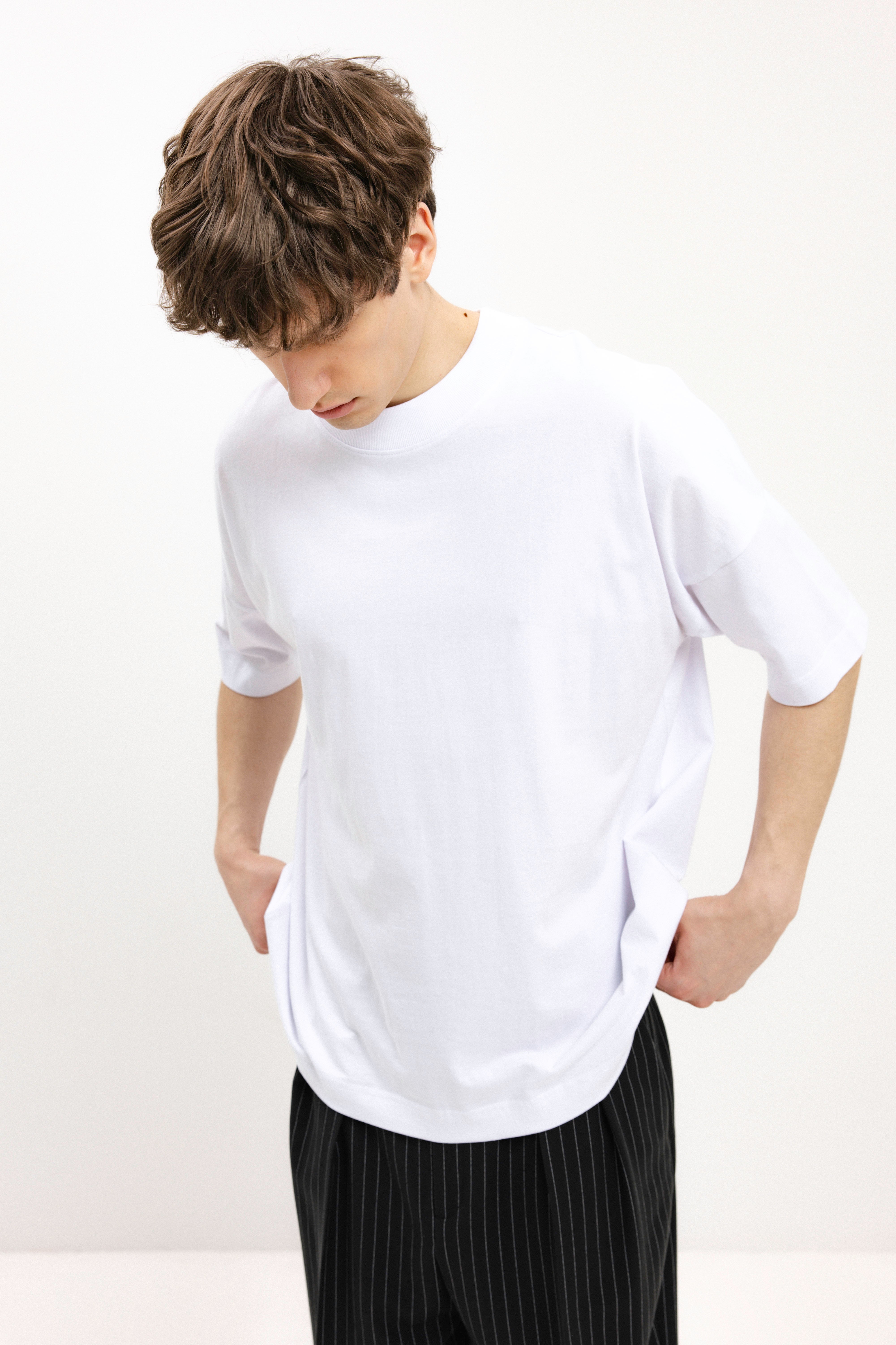 UNISEX BALTI MARŠKINĖLIAI