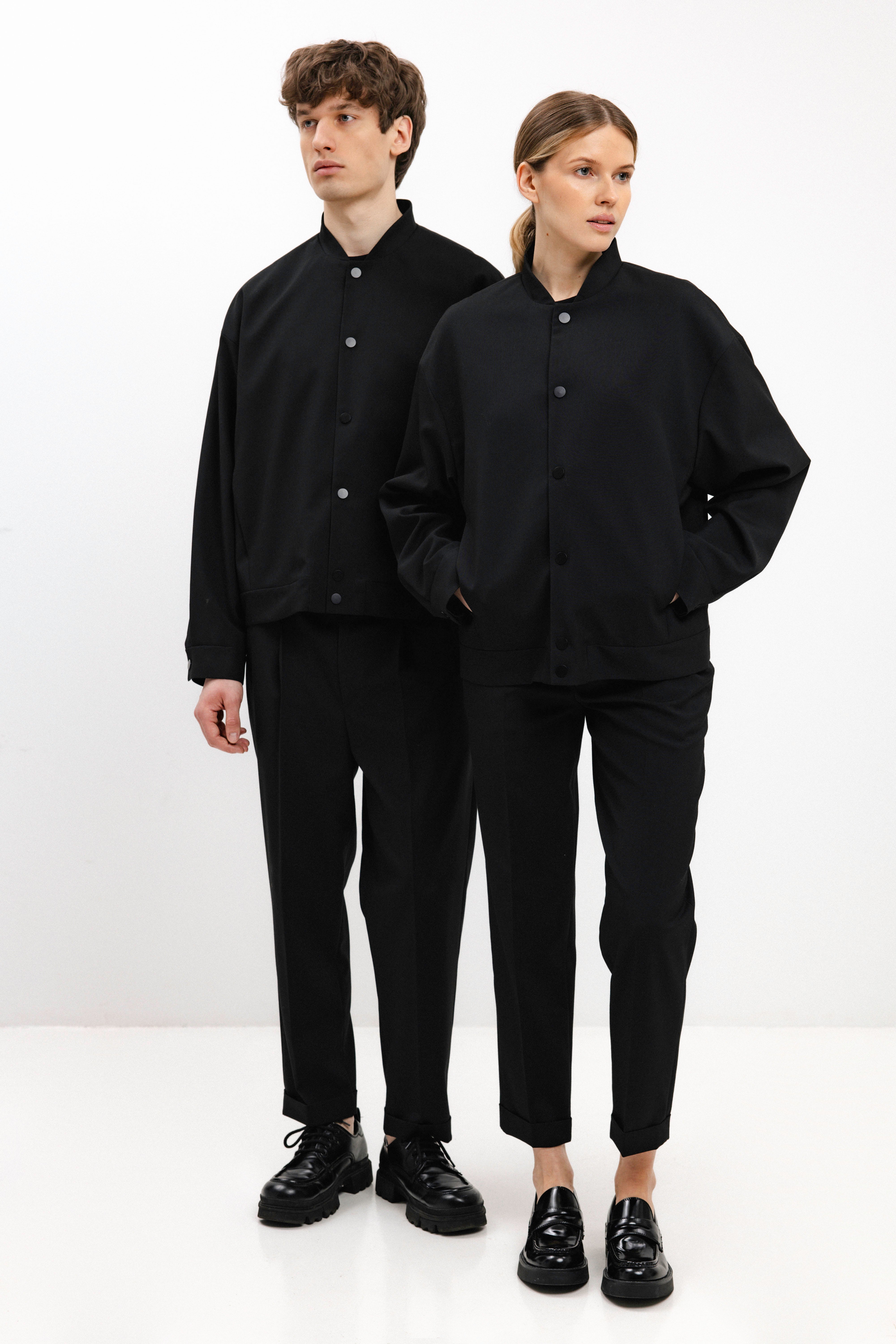 UNISEX JUODAS "BOMBER" TIPO ŠVARKAS