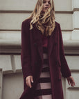 BURGUNDY LONG COAT