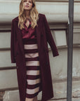 BURGUNDY LONG COAT