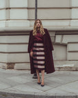 BURGUNDY LONG COAT