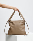 2 IN 1 HANDBAG AND BACKPACK BEIGE