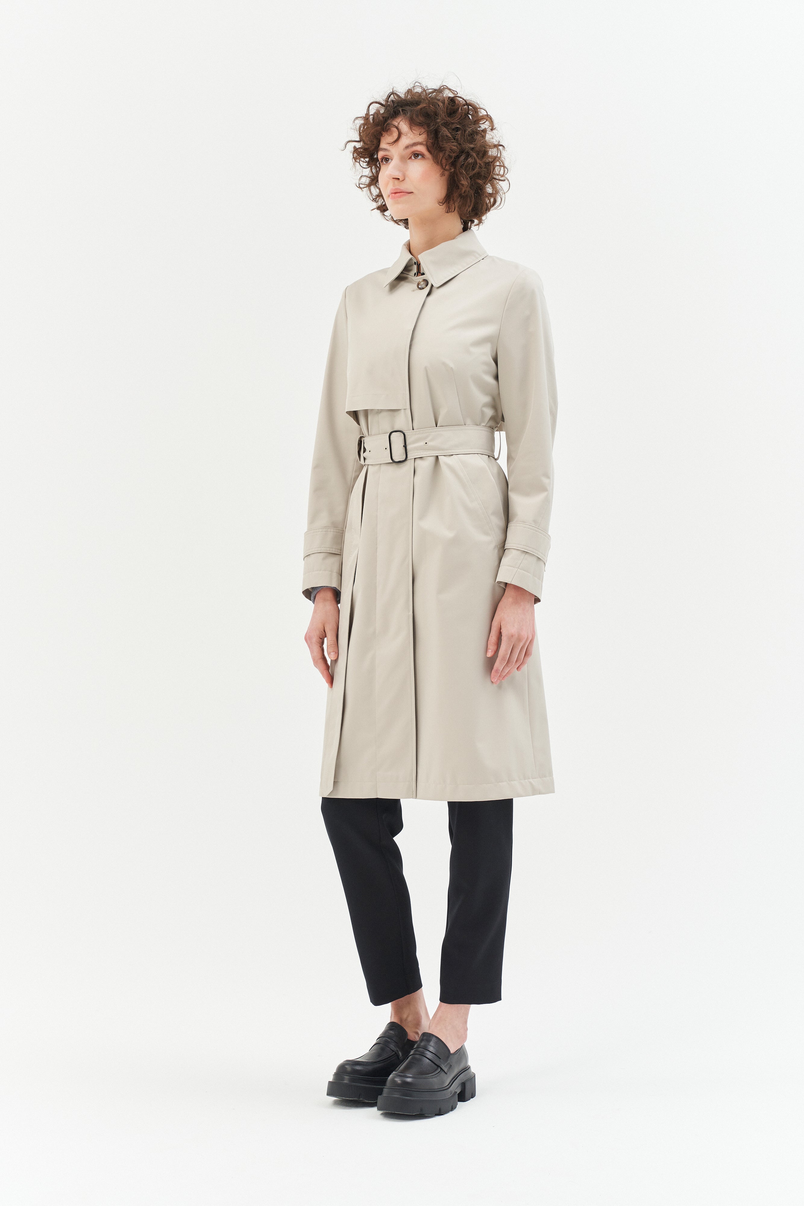 TIMELESS TRENCH COAT IN LIGHT STONE