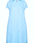 Easy To Wear Linen V-Neck Dress Sky