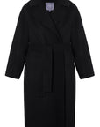 DOUBLE FACED COAT IN BLACK
