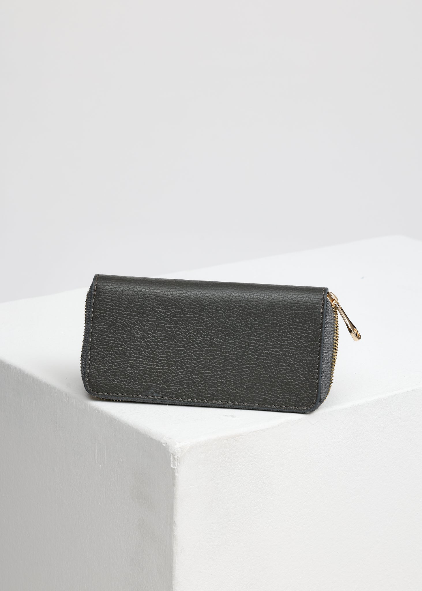 LEATHER WALLET GREY