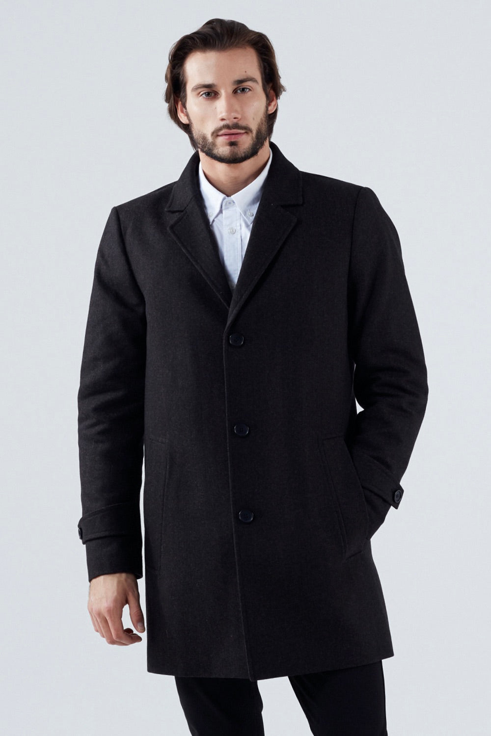 SECURE COAT IN DARK CHESTNUT