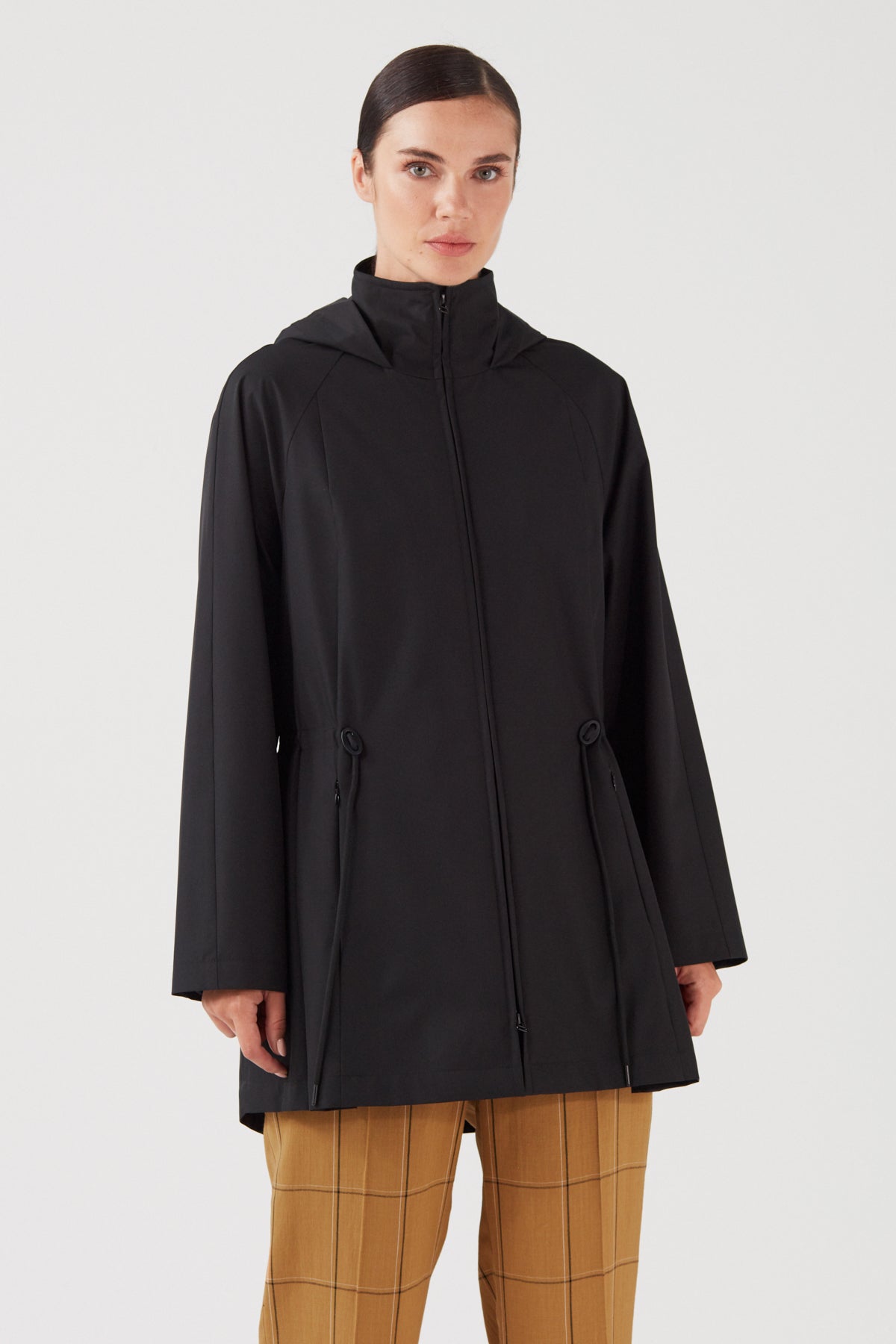 HOODED RAINCOAT BLACK