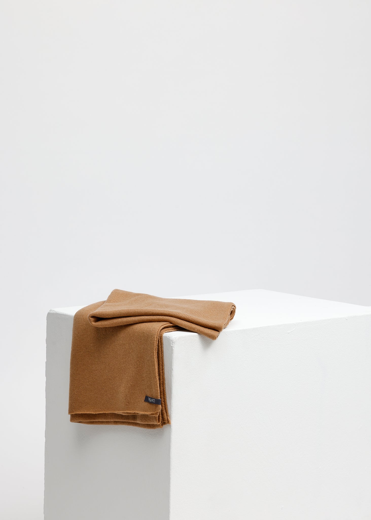 SOFT MERINO WOOL SCARF CAMEL MELANGE