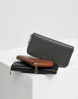 LEATHER WALLET GREY