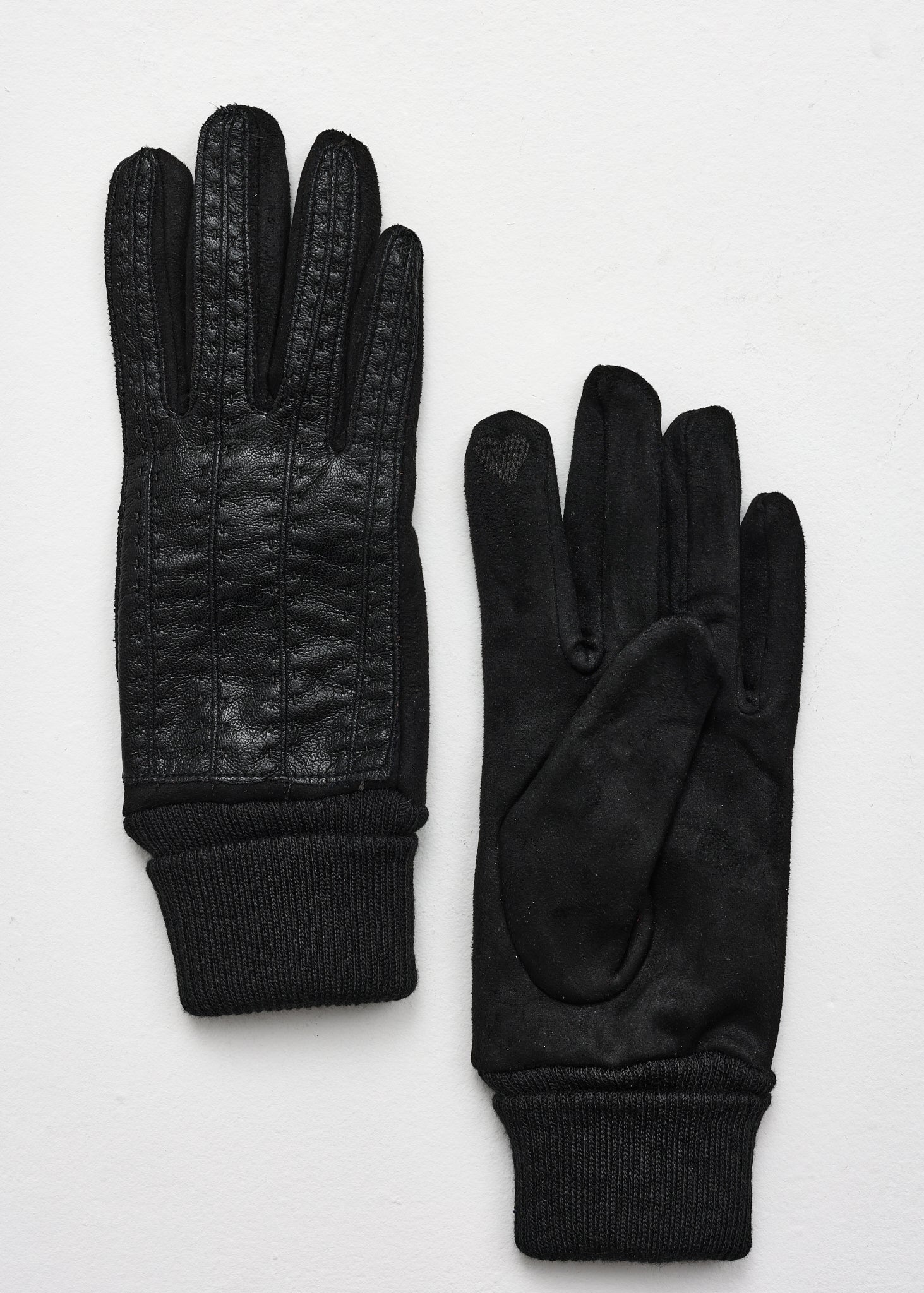 ECO LEATHER GLOVES BLACK