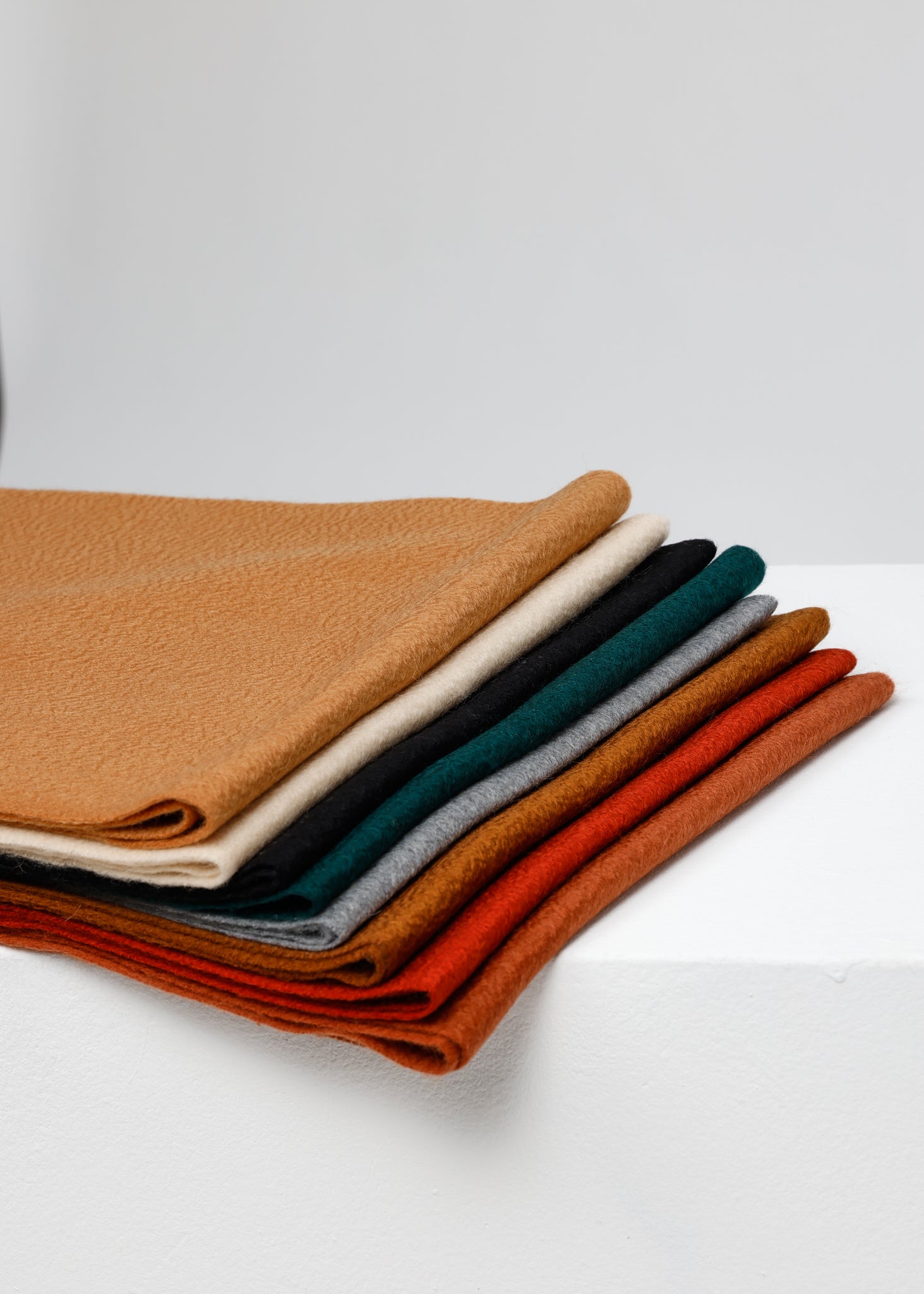 CASHMERE WOOL SCARF RUST
