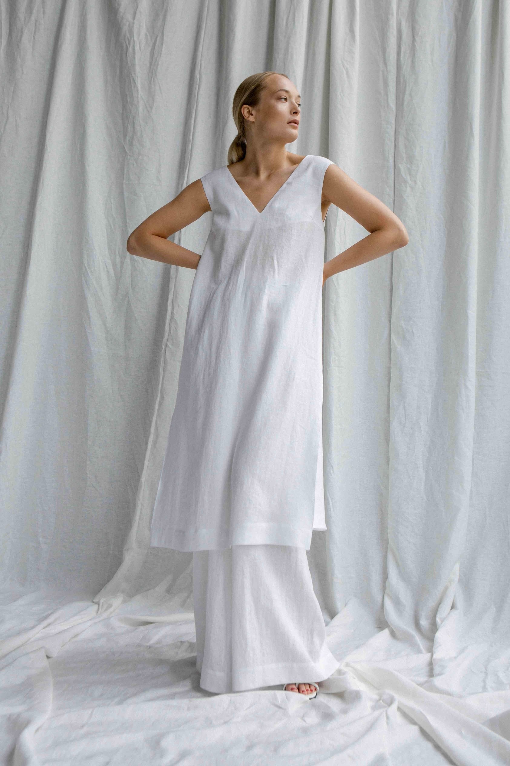 InAvati x Katia Beslik LINEN DRESS-VEST