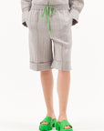 PURE LINEN SHORTS IN GREY