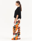 FLARED VISCOSE TROUSERS AFRO ETNO