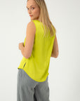 SLEEVELESS TOP IN LIME