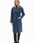 WOOL BLUE COAT WITH PATCH POCKETS