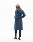WOOL BLUE COAT WITH PATCH POCKETS
