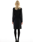 FITTED BLACK DRESS WITH LONG SLEEVES
