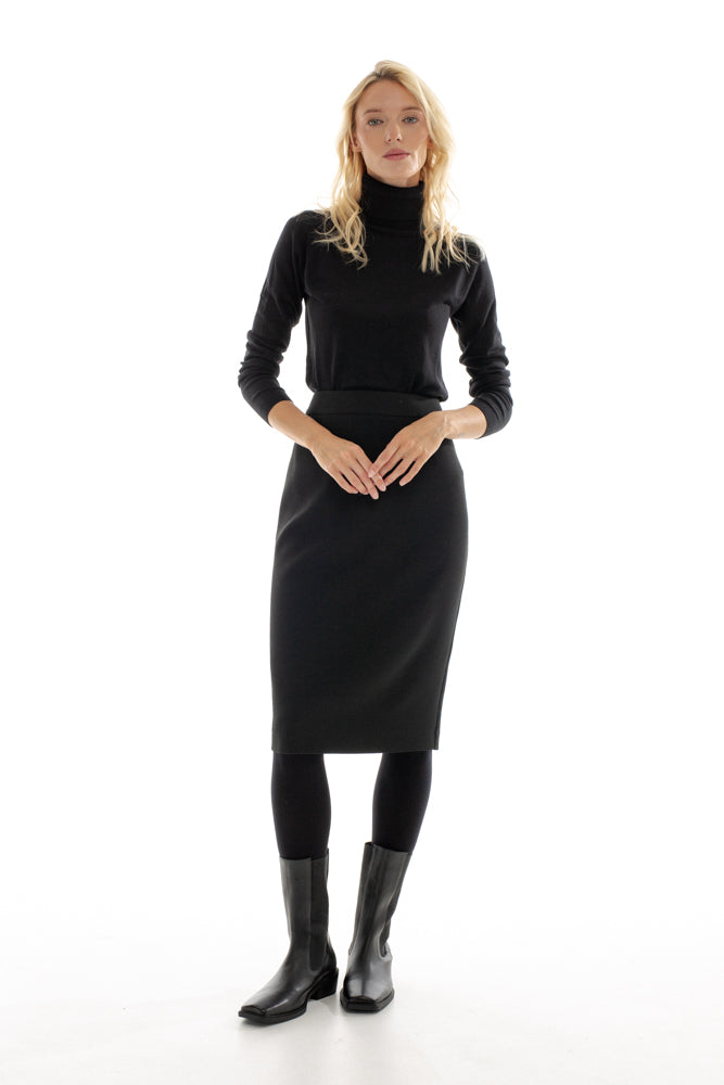 SLIM FIT MIDI SKIRT