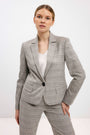 CHECKED SINGLE-BREASTED BLAZER