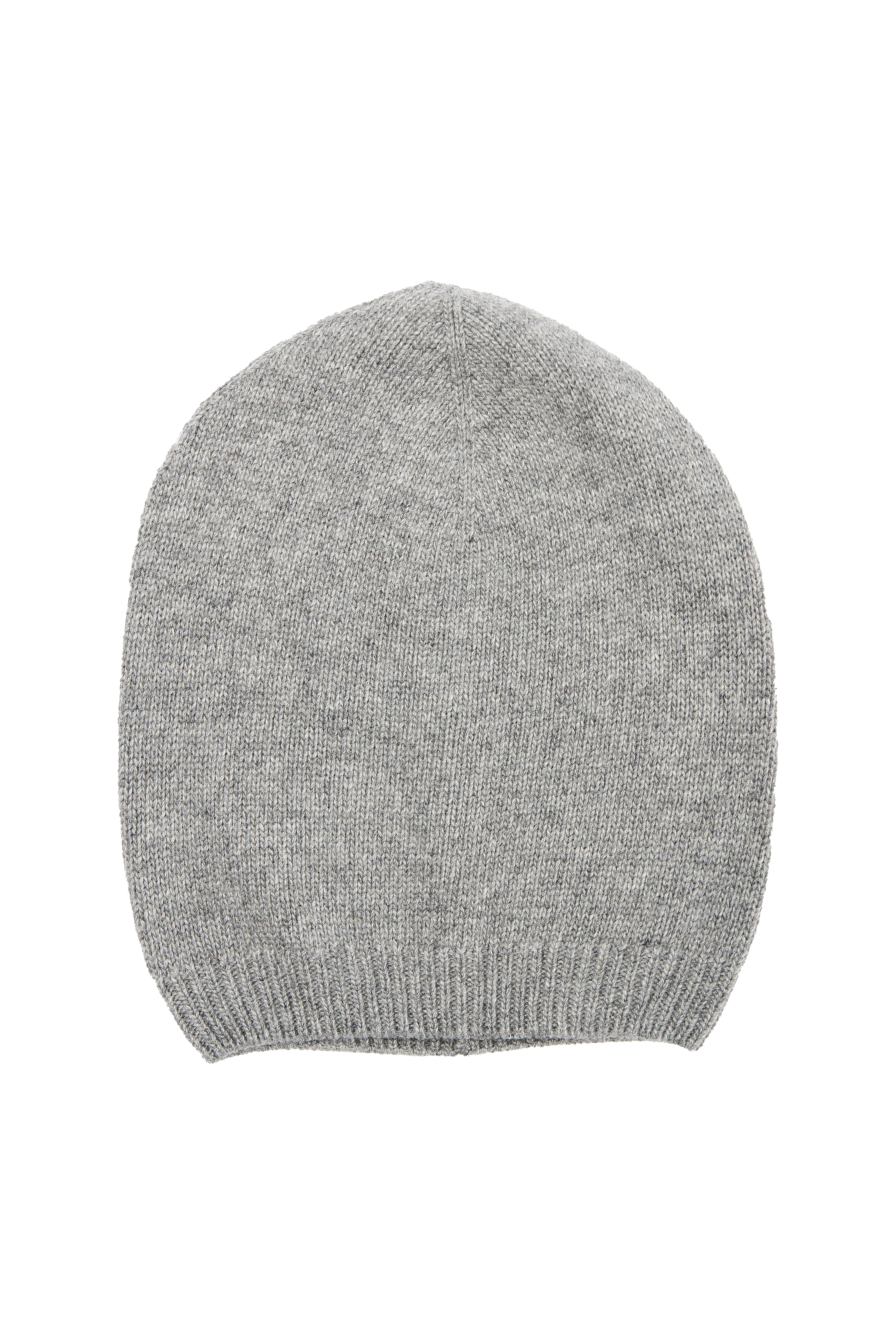 KNITTED GREY CAP WITH CASHMERE