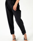 ANKLE LENGTH WOOL TROUSERS WITH TURN-UP HEMS